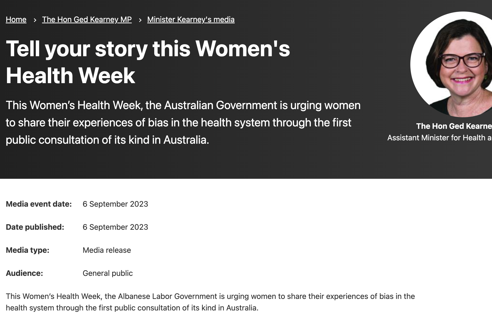 Tell Your Story This Women S Health Week Sex And Gender Health Policy